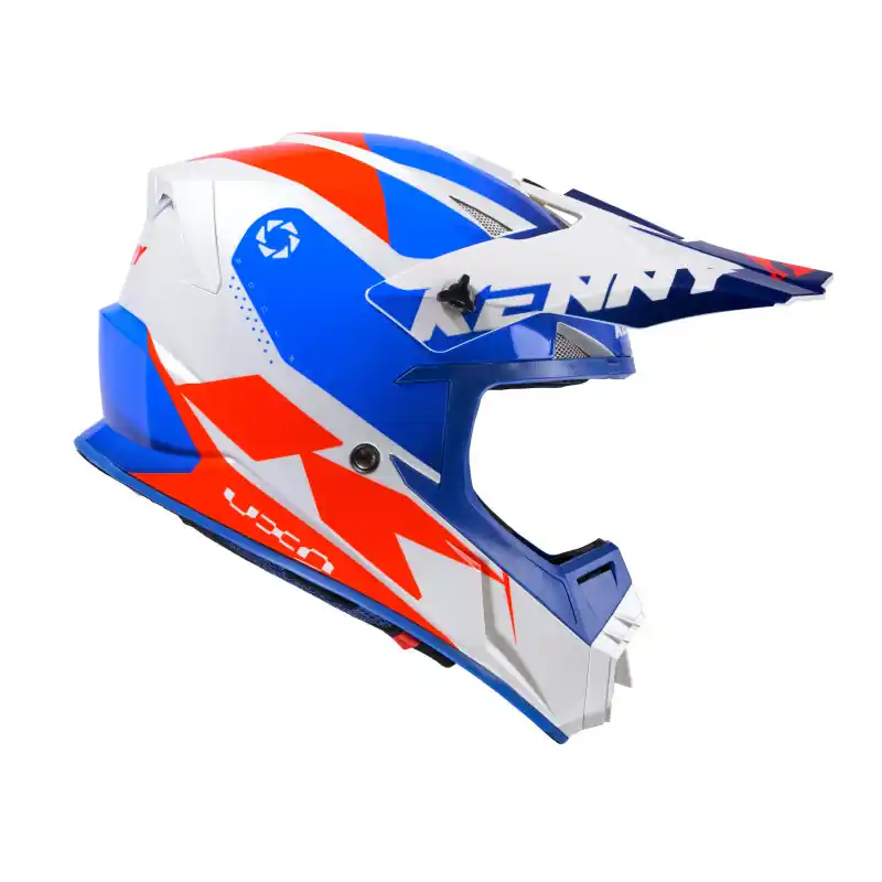 Casque Cross KENNY TRACK Enfant Bleu Blanc Rouge Certifié