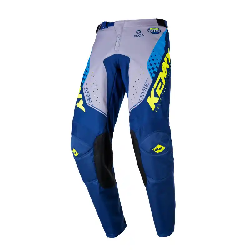 Pantalon Cross KENNY TRACK FOCUS Enfant Bleu Jaune Fluo Affaire À Saisir