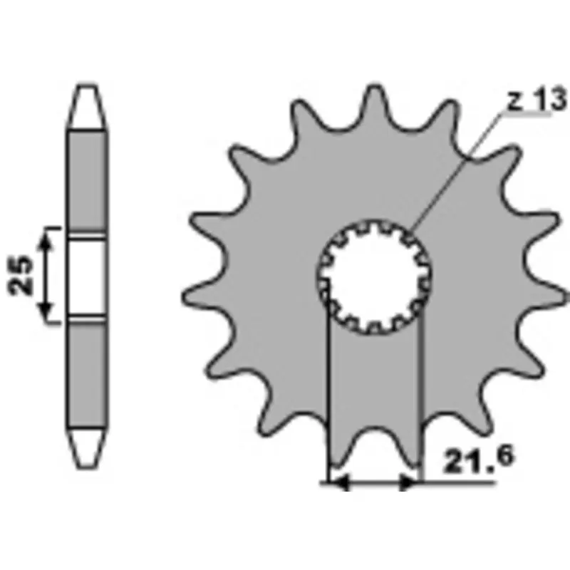 Certifié Pignon PBR acier standard 518 – 630