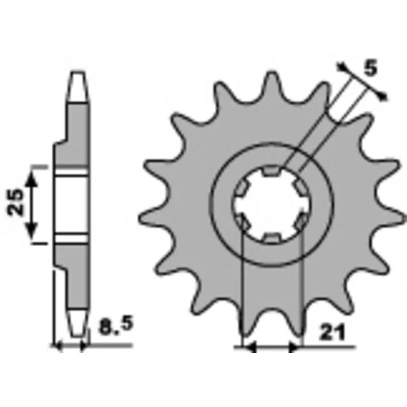 Pignon PBR acier standard 725 – 520 Dernière Chance