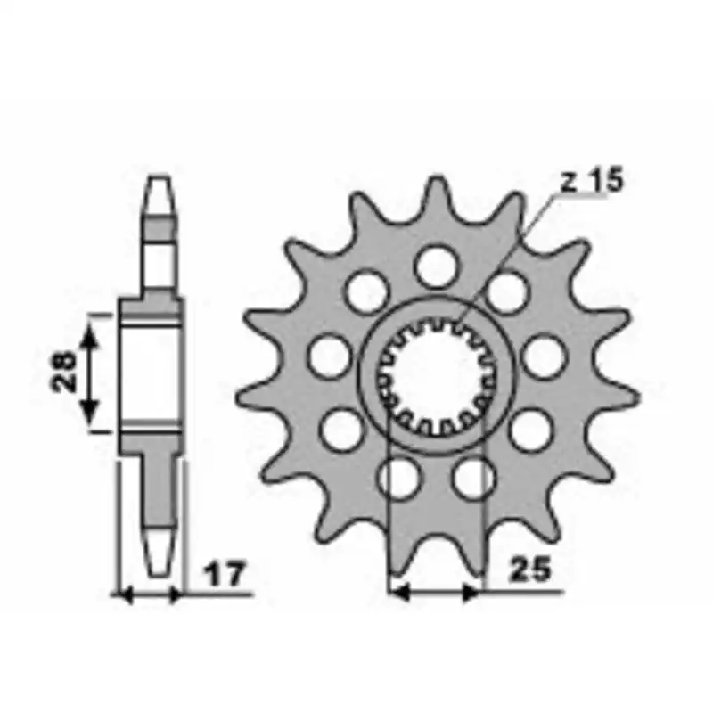 Super Prix Pignon PBR Racing acier standard 2250 – 520