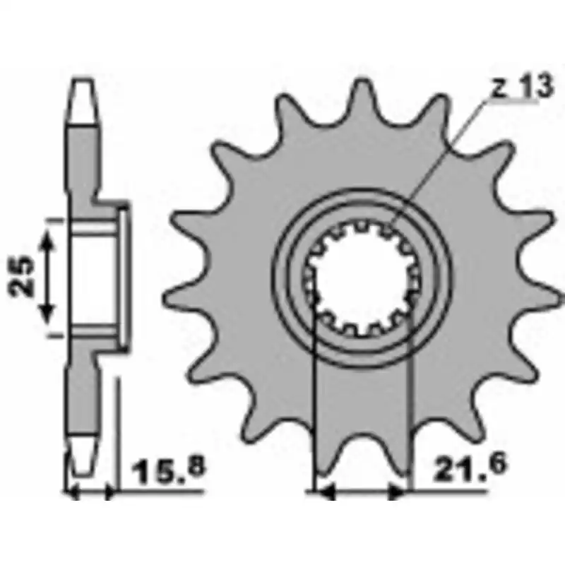 Certifié Pignon PBR acier standard 2093 – 525