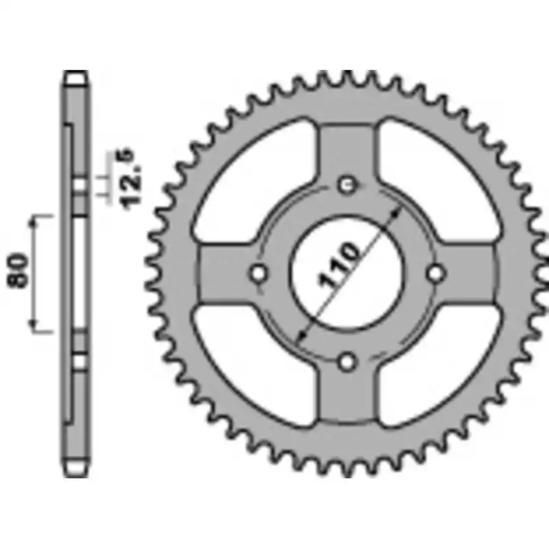 Pignon PBR acier standard 284 – 525 Prix Réduit