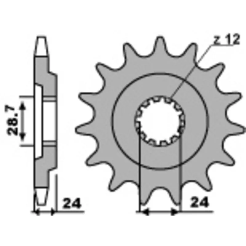 Retour Gratuit Pignon PBR acier standard 530 – 530