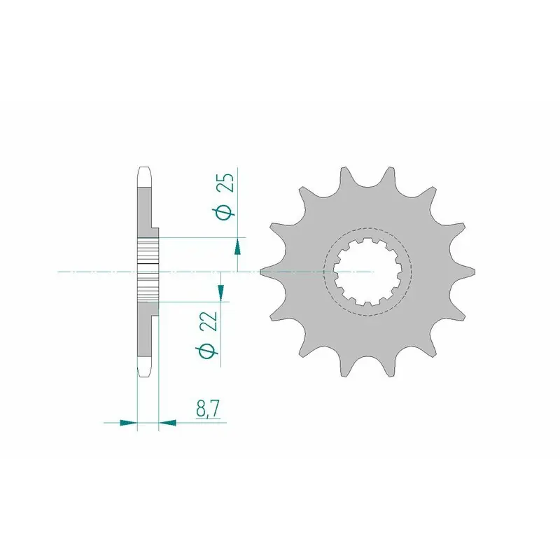 Solde Pignon AFAM acier standard 22505 – 520
