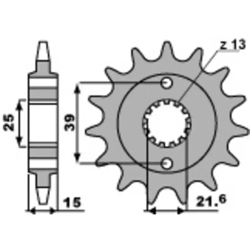 Pignon PBR acier standard 2128 - 520 Prix Cassé