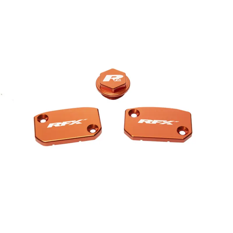 Seulement Aujourd&rsquo;hui Jeu de bouchons de réservoir RFX Pro (Orange) – KTM SX/SXF (Frein et embrayage Brembo)