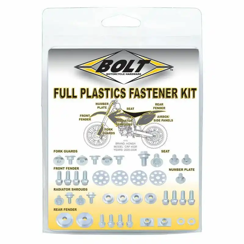Quantité Limitée Kit vis plastiques BOLT inox Yamaha YZ/WR