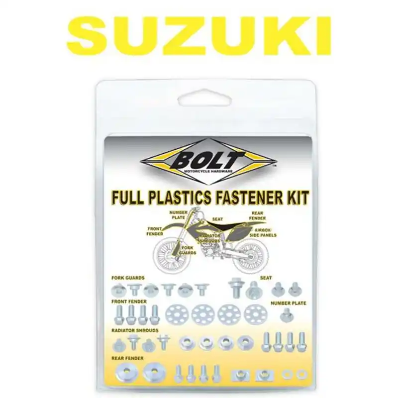 Kit visserie plastiques BOLT Suzuki RM-Z450 Satisfait Ou Remboursé