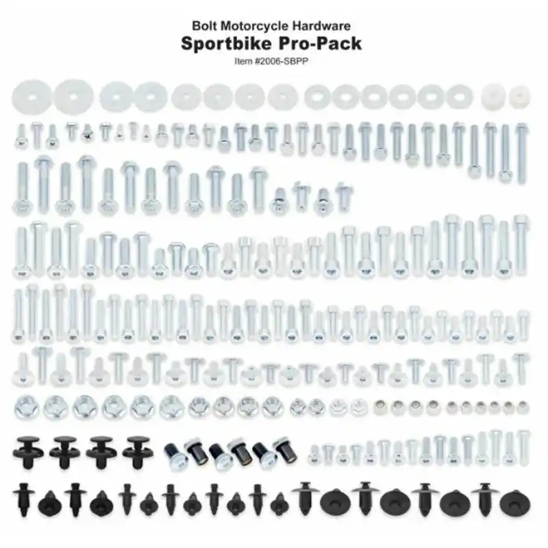 Pro Pack Sportbike Bolt pour sportives Honda/Kawasaki/Suzuki/Yamaha Prix Choc