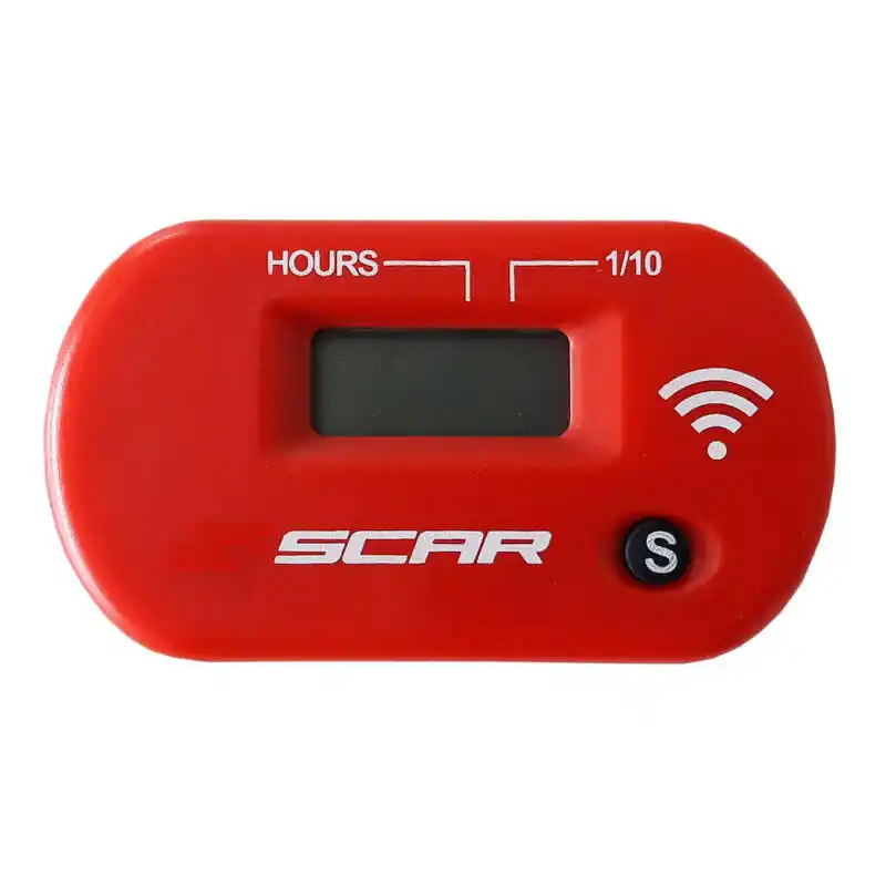 Compteur d'heures SCAR Sans-fil avec Velcro rouge Vente Flash