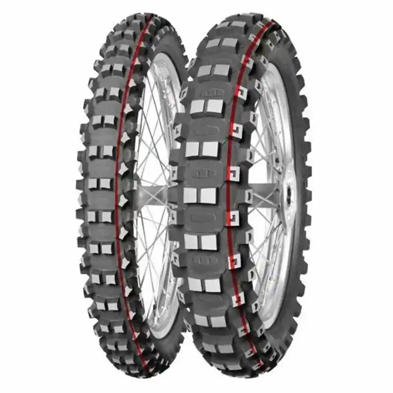 Pneu MITAS TERRA FORCE-MX MH 80/100-12 (2.50-12) NHS 50M TT MEDIUM TO HARD RED GREEN Promotion Saisonnière