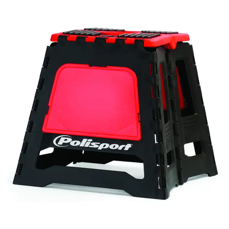 Lève-moto fixe POLISPORT repliable rouge CR/noir Satisfait Ou Remboursé