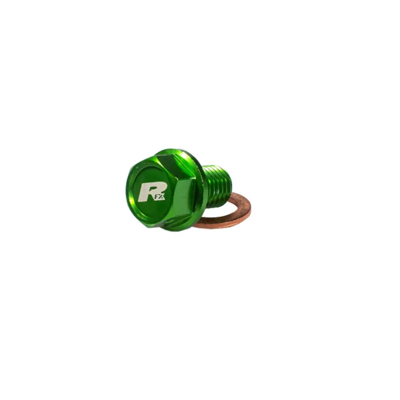 Meilleure Vente Bouchon de vidange magnétique RFX Pro (Vert) [M8 x 16 mm x 1,5] – Kawasaki KXF250/450