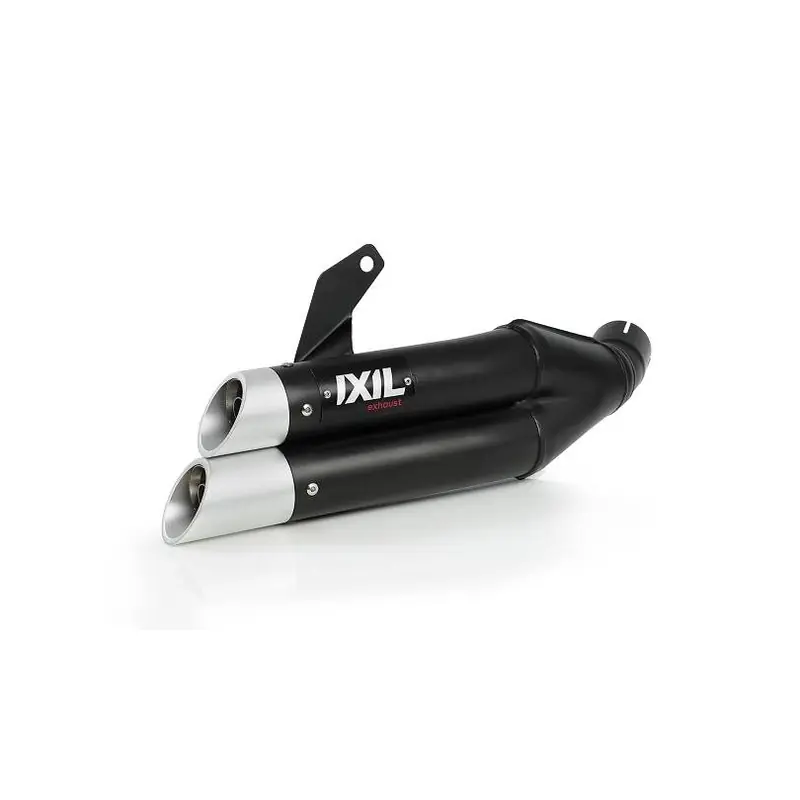 Ligne complète IXIL Hyperlow inox noir / alu poli – Kawasaki Z650/Ninja 650 Nouveauté