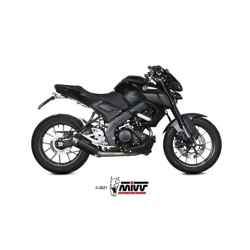 Ligne complète MIVV GP Pro acier inoxydable noir – Yamaha MT 125 Populaire