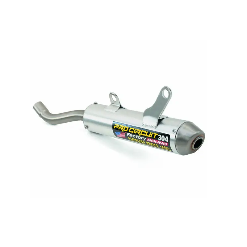 Silencieux PRO CIRCUIT 304 alu brossé/casquette inox Suzuki RM125 Prix Réduit