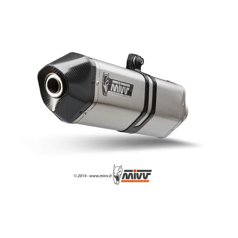 Réduction Silencieux MIVV Speed Edge inox/casquette carbone Suzuki DL1000 V-Strom