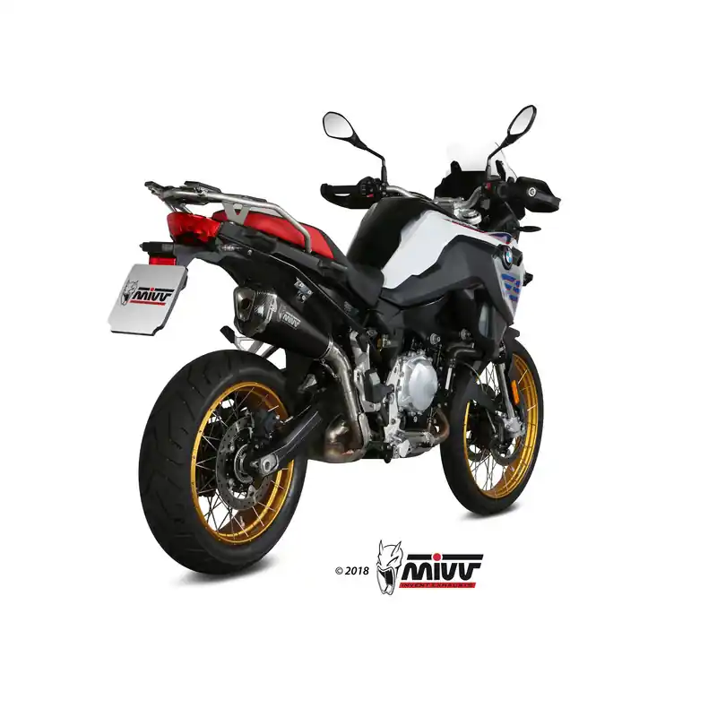 Silencieux MIVV Delta Race Steel Black/casquette carbone BMW F850GS Meilleure Vente