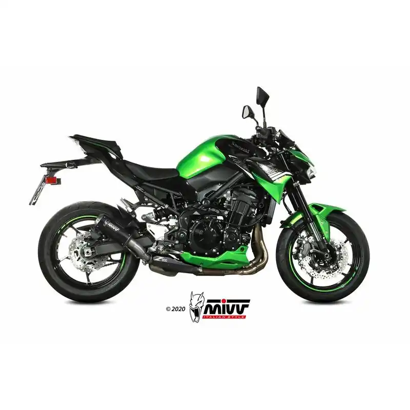 Silencieux MIVV MK3 Steel Black/casquette inox Kawasaki Z900 Certifié