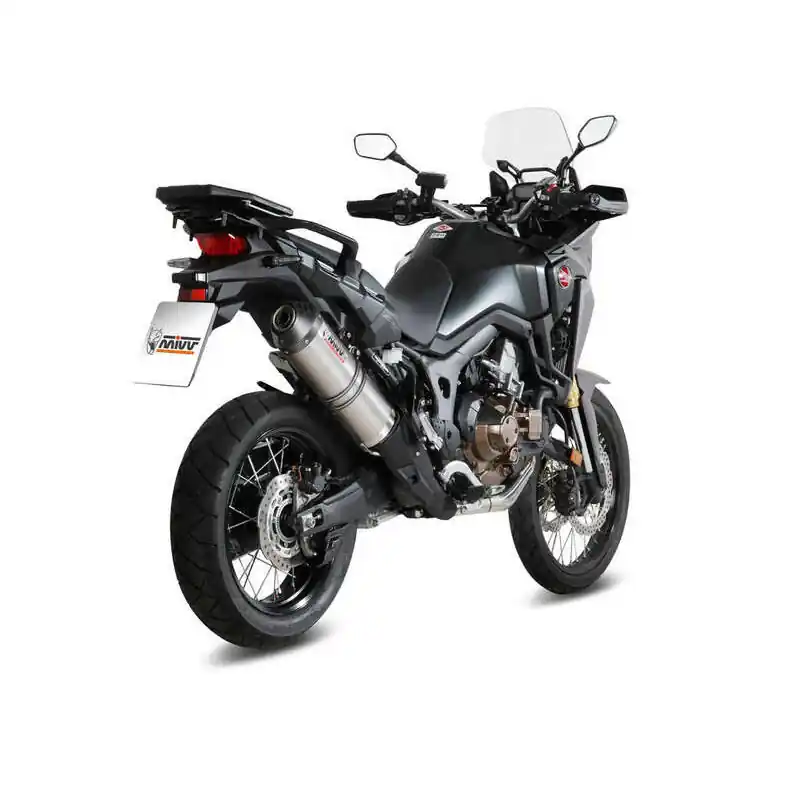 Silencieux MIVV Oval Carbon Cap titane Honda CRF1000L Africa Twin Prix Réduit