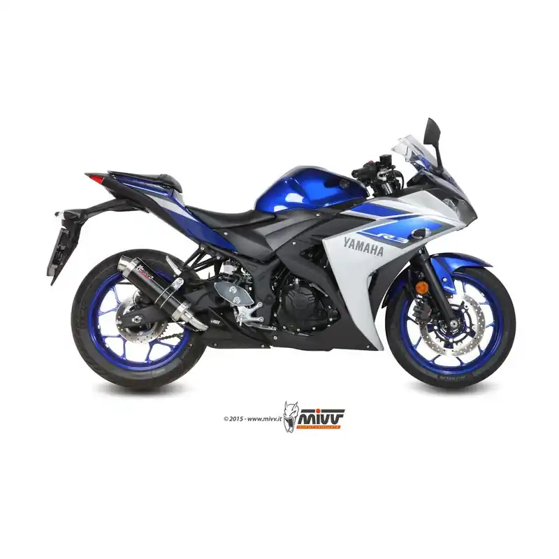 Silencieux MIVV GP inox noir/casquette inox Yamaha YZF R3 Réduction