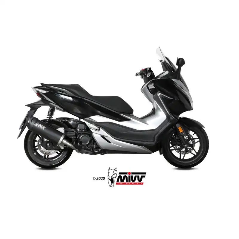 Commander Maintenant Silencieux MIVV Mover inox noir/casquette ABS noir Honda Forza 300