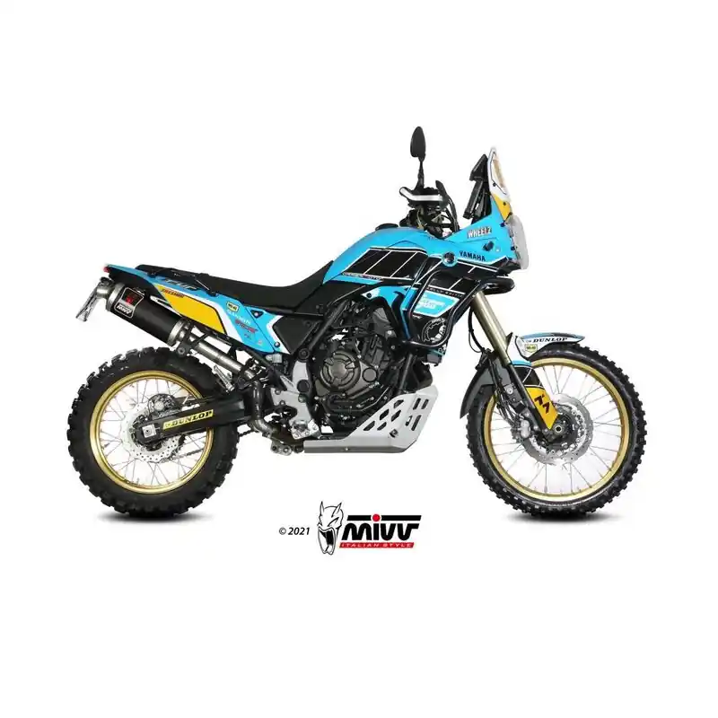 Solde Silencieux MIVV Dakar Slip-On acier inoxydable noir – Yamaha Ténéré 700 19-22