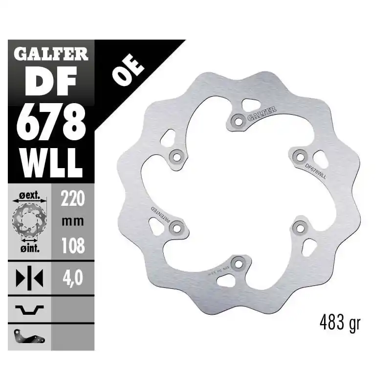 Certifié BRAKE DISC FIXED WAVE SO