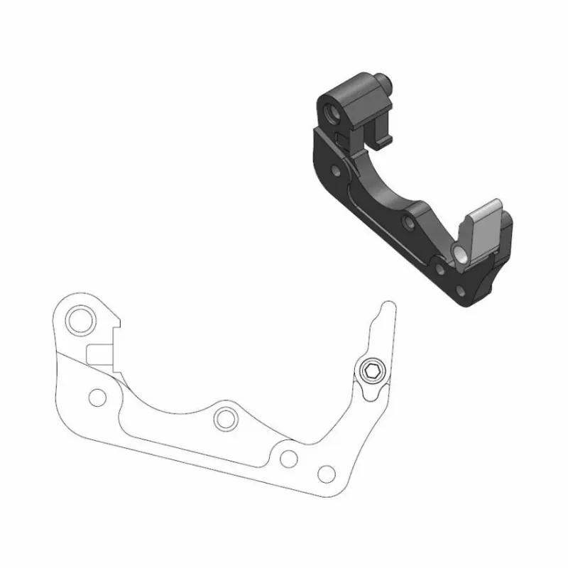 BRAKE CALIPER ADAPTOR BLACK Jusqu&rsquo;à Épuisement Des Stocks