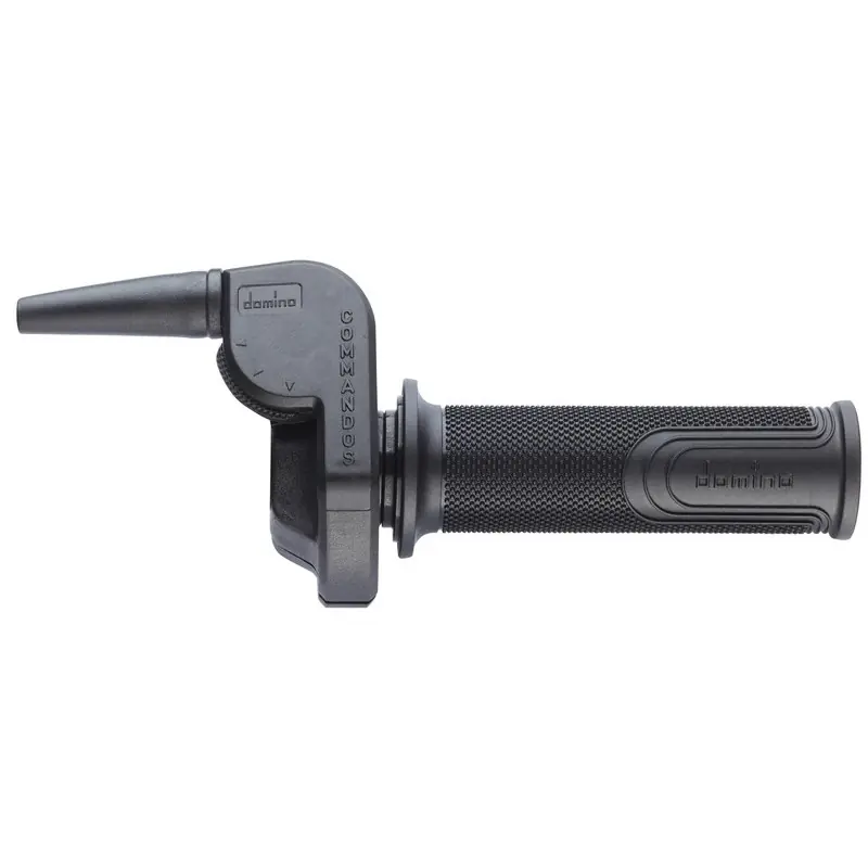 Poignée de gaz DOMINO Commandos noir avec revêtement grip Commande En Gros