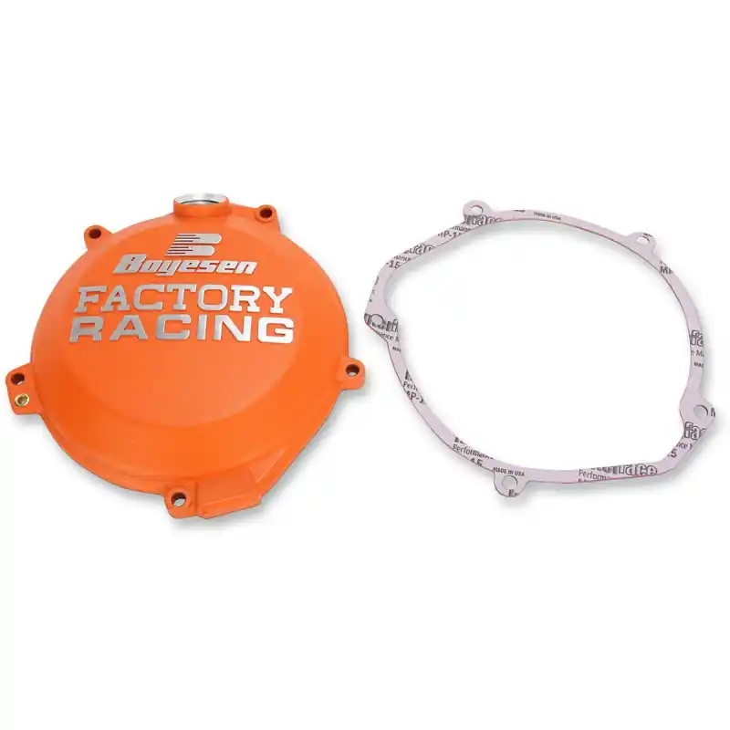 Couvercle de carter d'embrayage BOYESEN Factory Racing orange KTM/Husqvarna Offre Limitée