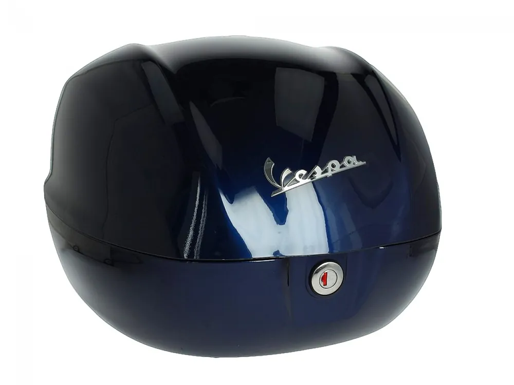 Top case Vespa 32 L bleu foncé brillant 289/A sans dossier Promotion Saisonnière