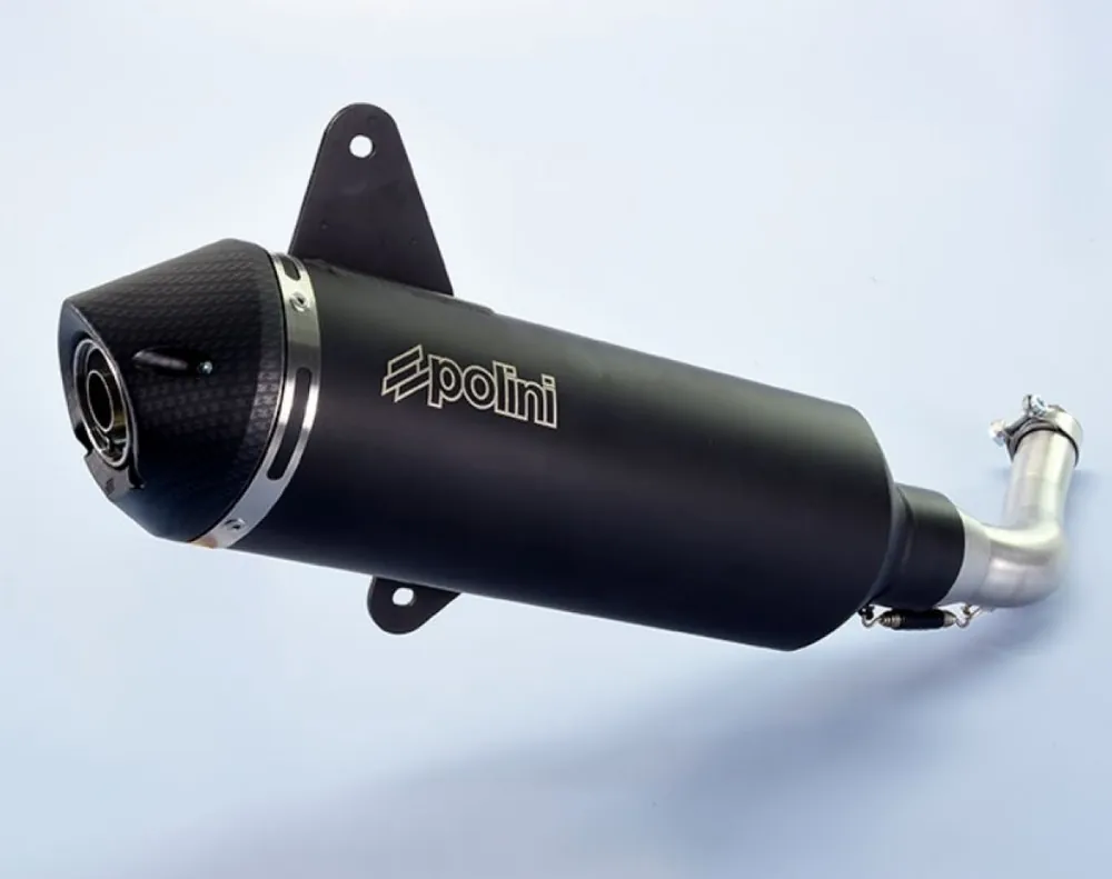 Polini, système d&rsquo;échappement en aluminium, noir, catalyseur, Vespa 300 GTS, GTV E4 2017 -, avec ABE Top Vente