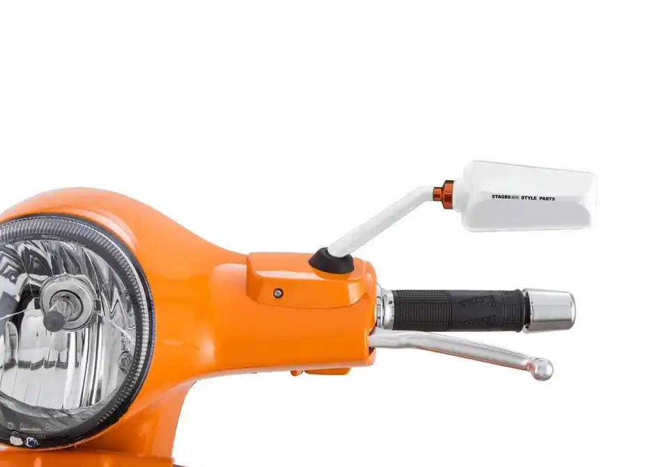 Rétroviseur Stage6 F1 pour Vespa, gauche, blanc Quantité Limitée