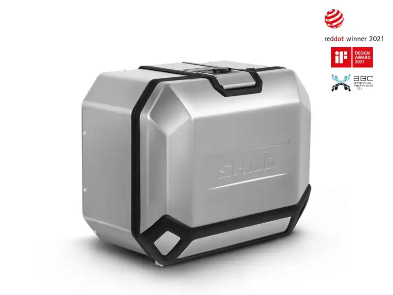 Shad valise latérale Terra TR47, droite, aluminium argenté, 47 l Haute Qualité