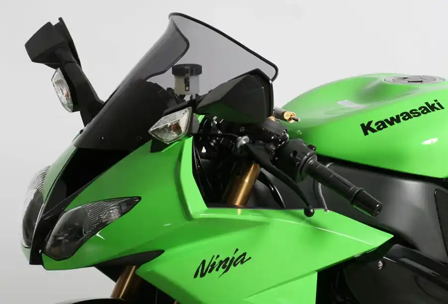 Promotion Vitre de spoiler MRA « S » pour KAWASAKI ZX 10 R (Bj.08-10) / ZX 6 R 636 (Bj.09-18) Gris fumée
