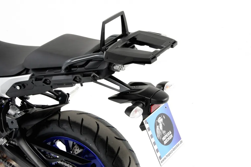Authentique Support de top case Alurack anthracite pour Yamaha MT-09 Tracer ABS (année 15-) Hepco & Becker