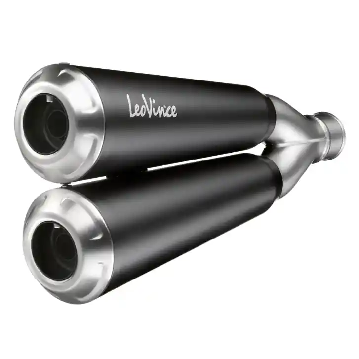 LeoVince système d?èchappement GP Duals, acier inoxydable, système complet pour Yamaha Commander Vite