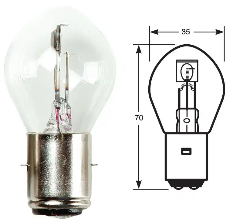 Petit Prix Ampoule annulaire, ampoule à incandescence, 12 V, 35/35 W, BA20d