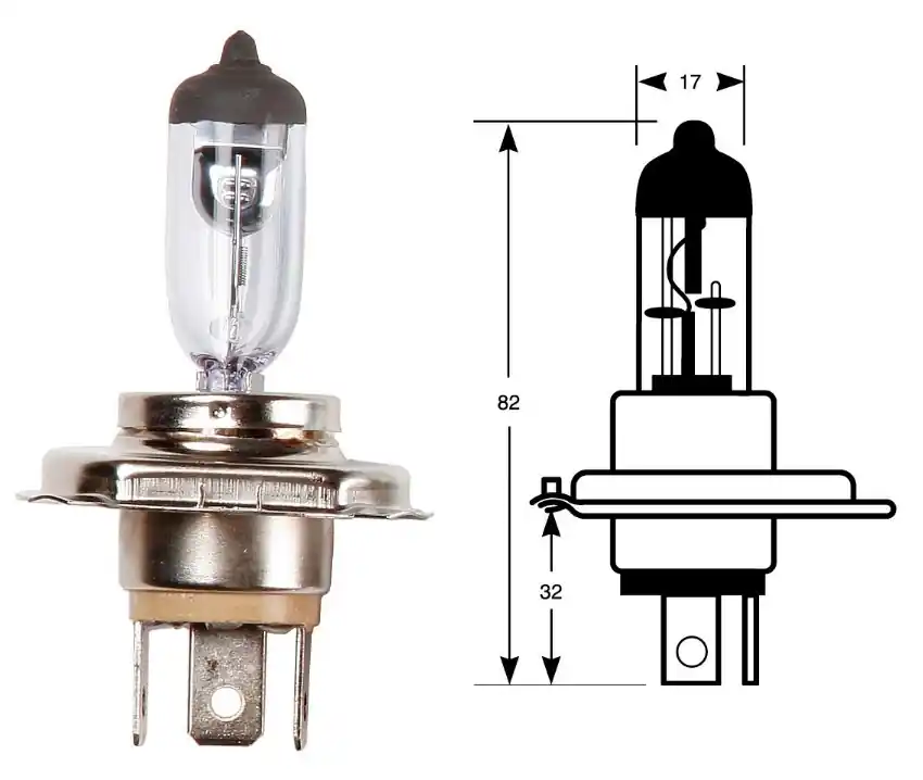 Lampe annulaire, ampoule, H4, blister 1 pièce, 12 V, 60/55 W, P43t Offre Spéciale