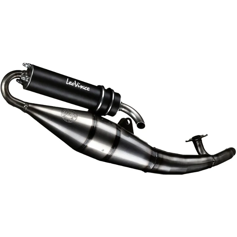 Certifié Système d&rsquo;échappement LeoVince Hand Made TT, Black Edition, Full System pour Aprilia / Piaggio