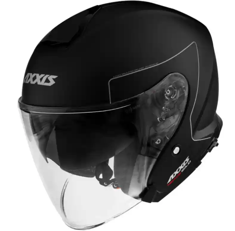 Quantité Limitée Casque jet Axxis, Mirage SV Solid, noir mat XS