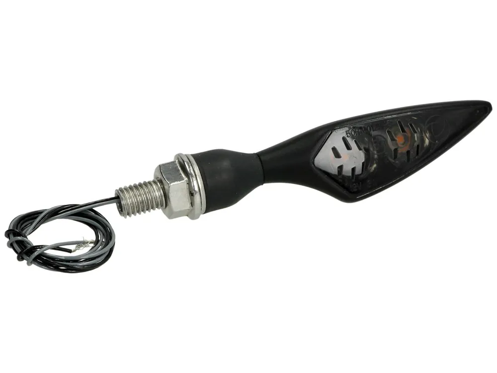 Offre Exclusive Clignotants Kellermann, Rhombus Dark, acier, LED, VL/HR, 12 V, noir satiné, M8x20, homologués E
