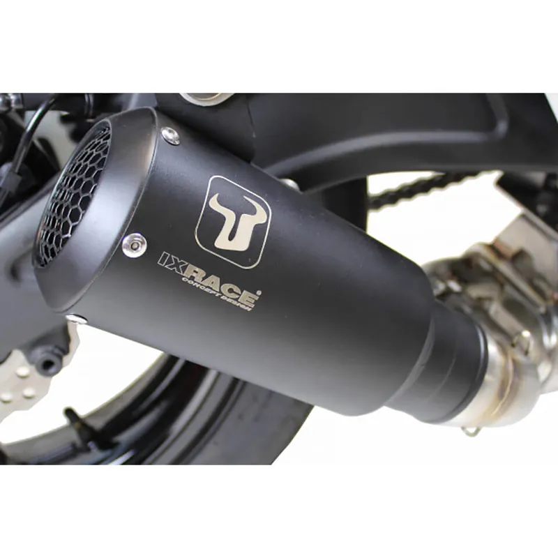 Nouvelle Collection Silencieux IXRACE MK2 KTM Duke 125/390, RC 125/390, acier inoxydable, homologué E, Euro4 Noir