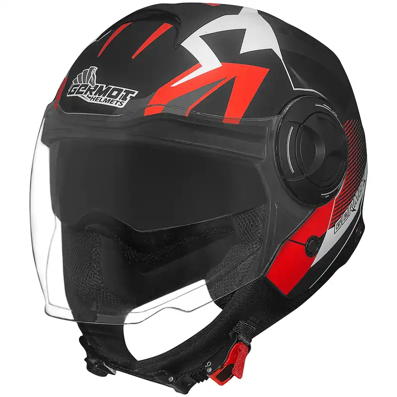 Prix Réduit Germot casque GM 650, noir mat/rouge XS