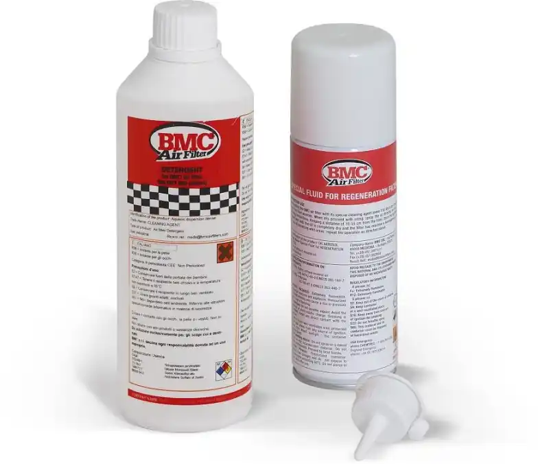 Satisfait Ou Remboursé Kit de nettoyage pour filtre à air BMC Sport (200ml d&rsquo;huile de filtre en spray & 500ml de nettoyant – WA200-500)