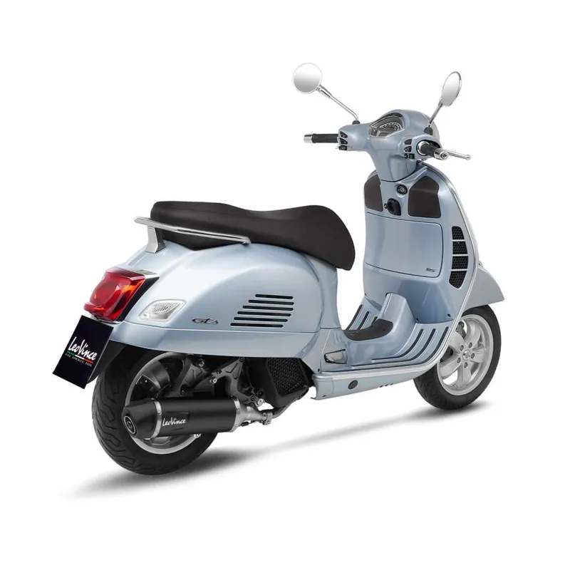 Offre Exclusive LeoVince système d&rsquo;échappement SBK Nero pour Vespa GTS 125 /Super, noir, slip on, E-approbation, Euro5