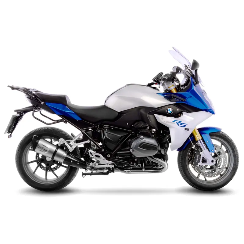 Authentique Système d?èchappement LeoVince Factory S pour BMW R 1200 R /RS, titane, argent, slip on, Euro4, E-approbation