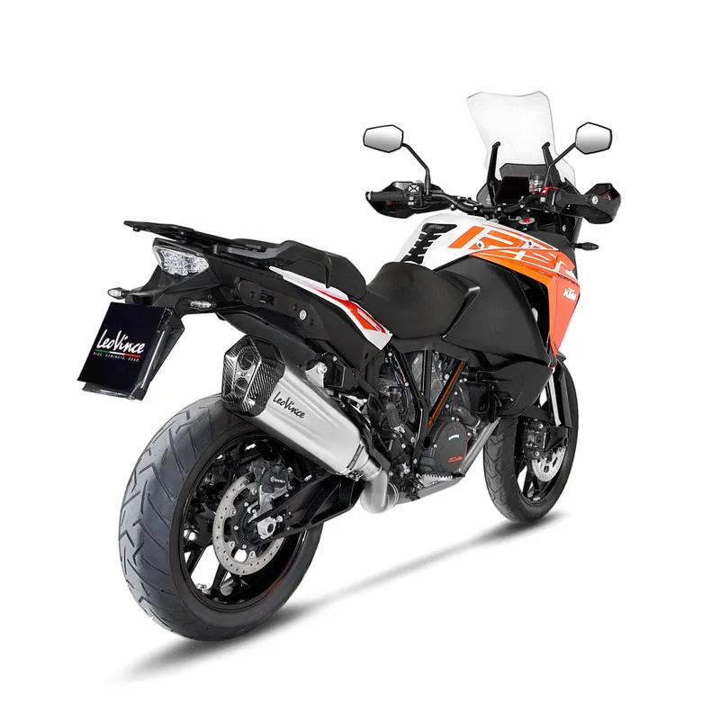 Acheter En Ligne Système d?èchappement LeoVince LV-12 pour KTM Adventure /Duke, argent, slip on, Euro4, E-approbation